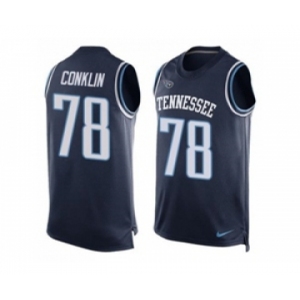 Nike Tennessee Titans #78 Jack Conklin Navy Blue Alternate Men's Stitched NFL Limited Tank Top Jersey