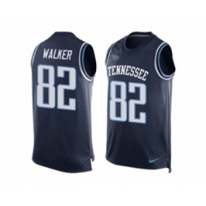 Nike Tennessee Titans #82 Delanie Walker Navy Blue Alternate Men's Stitched NFL Limited Tank Top Jersey
