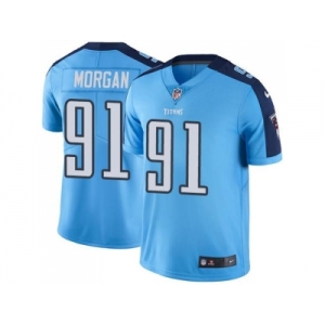Nike Tennessee Titans #91 Derrick Morgan Light Blue Men's Stitched NFL Limited Rush Jersey