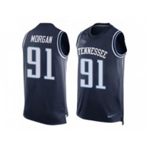 Nike Tennessee Titans #91 Derrick Morgan Navy Blue Alternate Men's Stitched NFL Limited Tank Top Jersey