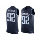 Nike Tennessee Titans #92 Ropati Pitoitua Navy Blue Alternate Men's Stitched NFL Limited Tank Top Jersey