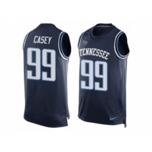 Nike Tennessee Titans #99 Jurrell Casey Navy Blue Alternate Men's Stitched NFL Limited Tank Top Jersey