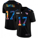 Tennessee Titans #17 Ryan Tannehill Men's Nike Multi-Color Black 2020 NFL Crucial Catch Vapor Untouchable Limited Jersey