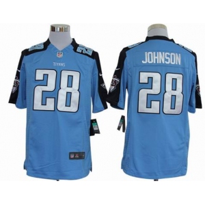 nike nfl jerseys tennessee titans #28 chris johnson lt.blue[nike limited]