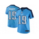 Women Nike Tennessee Titans #19 Tajae Sharpe Limited Light Blue Rush Vapor Untouchable NFL Jersey