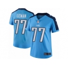 Women Nike Tennessee Titans #77 Taylor Lewan Limited Light Blue Rush Vapor Untouchable NFL Jersey