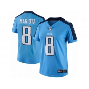 Women Nike Tennessee Titans #8 Marcus Mariota Limited Light Blue Rush Vapor Untouchable NFL Jersey