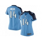 Women's Nike Tennessee Titans #14 Eric Weems Limited Light Blue Team Color NFL Jersey