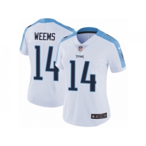 Women's Nike Tennessee Titans #14 Eric Weems Vapor Untouchable Limited White NFL Jersey