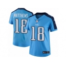 Women's Nike Tennessee Titans #18 Rishard Matthews Limited Light Blue Rush NFL Jersey