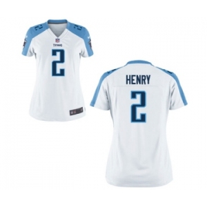 Women's Nike Tennessee Titans #2 Derrick Henry White NFL Jersey