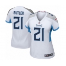 Women's Nike Tennessee Titans #21 Malcolm Butler Game White NFL Jersey
