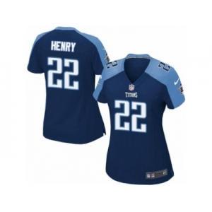 Women's Nike Tennessee Titans #22 Derrick Henry Game Navy Blue Alternate NFL Jersey