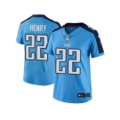 Women's Nike Tennessee Titans #22 Derrick Henry Light Blue Stitched NFL Limited Rush Jersey