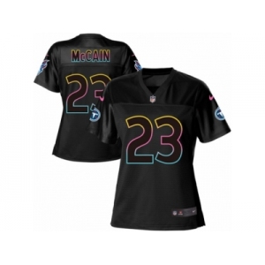 Women's Nike Tennessee Titans #23 Brice McCain Game Black Fashion NFL Jersey