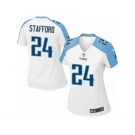 Women's Nike Tennessee Titans #24 Daimion Stafford Limited White NFL Jersey