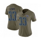 Women's Nike Tennessee Titans #33 Dion Lewis Limited Olive 2017 Salute to Service NFL Jersey