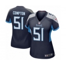 Women's Nike Tennessee Titans #51 Will Compton Game Navy Blue Team Color NFL Jersey