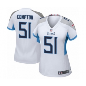 Women's Nike Tennessee Titans #51 Will Compton Game White NFL Jersey