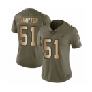 Women's Nike Tennessee Titans #51 Will Compton Limited Olive Gold 2017 Salute to Service NFL Jersey