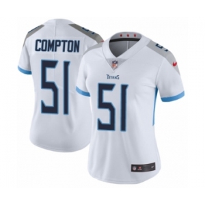 Women's Nike Tennessee Titans #51 Will Compton White Vapor Untouchable Elite Player NFL Jersey