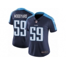 Women's Nike Tennessee Titans #59 Wesley Woodyard Vapor Untouchable Limited Navy Blue Alternate NFL Jersey
