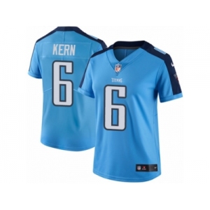 Women's Nike Tennessee Titans #6 Brett Kern Limited Light Blue Rush NFL Jersey