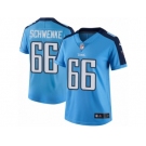Women's Nike Tennessee Titans #66 Brian Schwenke Limited Light Blue Rush NFL Jersey