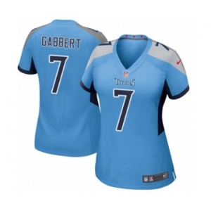 Women's Nike Tennessee Titans #7 Blaine Gabbert Game Light Blue Alternate NFL Jersey