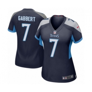 Women's Nike Tennessee Titans #7 Blaine Gabbert Game Navy Blue Team Color NFL Jersey