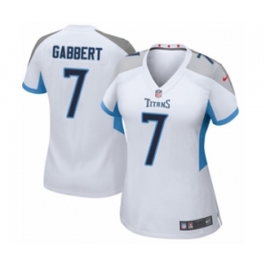 Women's Nike Tennessee Titans #7 Blaine Gabbert Game White NFL Jersey