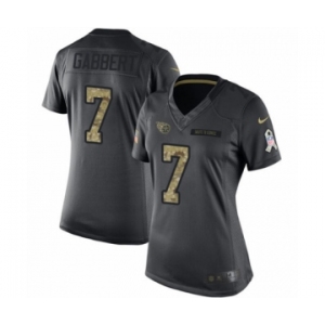 Women's Nike Tennessee Titans #7 Blaine Gabbert Limited Black 2016 Salute to Service NFL Jersey