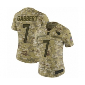 Women's Nike Tennessee Titans #7 Blaine Gabbert Limited Camo 2018 Salute to Service NFL Jersey