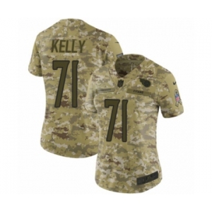 Women's Nike Tennessee Titans #71 Dennis Kelly Limited Camo 2018 Salute to Service NFL Jersey