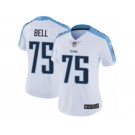 Women's Nike Tennessee Titans #75 Byron Bell Vapor Untouchable Limited White NFL Jersey