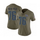 Women's Nike Tennessee Titans #76 Xavier Su'a-Filo Limited Olive 2017 Salute to Service NFL Jersey