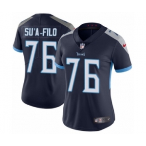 Women's Nike Tennessee Titans #76 Xavier Su'a-Filo Navy Blue Team Color Vapor Untouchable Limited Player NFL Jersey
