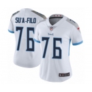 Women's Nike Tennessee Titans #76 Xavier Su'a-Filo White Vapor Untouchable Elite Player NFL Jersey
