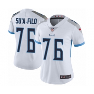 Women's Nike Tennessee Titans #76 Xavier Su'a-Filo White Vapor Untouchable Elite Player NFL Jersey