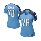 Women's Nike Tennessee Titans #78 Jack Conklin Game Light Blue Team Color NFL Jersey