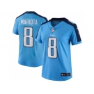 Women's Nike Tennessee Titans #8 Marcus Mariota Light Blue Stitched NFL Limited Rush Jersey