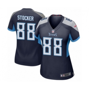 Women's Nike Tennessee Titans #88 Luke Stocker Game Navy Blue Team Color NFL Jersey