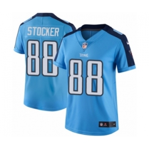 Women's Nike Tennessee Titans #88 Luke Stocker Limited Light Blue Rush Vapor Untouchable NFL Jersey