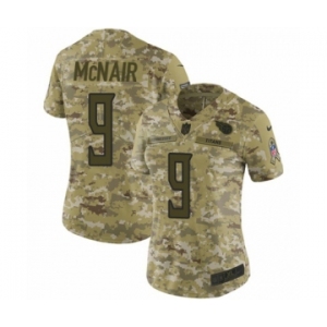 Women's Nike Tennessee Titans #9 Steve McNair Limited Camo 2018 Salute to Service NFL Jersey