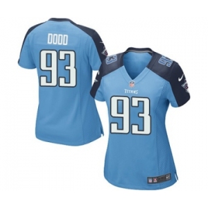 Women's Nike Tennessee Titans #93 Kevin Dodd Game Light Blue Team Color NFL Jersey