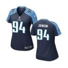 Women's Nike Tennessee Titans #94 Austin Johnson Navy Blue Alternate NFL Jersey