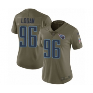 Women's Nike Tennessee Titans #96 Bennie Logan Limited Olive 2017 Salute to Service NFL Jersey