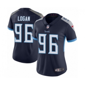 Women's Nike Tennessee Titans #96 Bennie Logan Navy Blue Team Color Vapor Untouchable Limited Player NFL Jersey