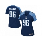 Women's Nike Tennessee Titans #96 Sylvester Williams Limited Navy Blue Alternate NFL Jersey