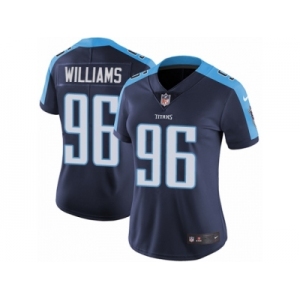 Women's Nike Tennessee Titans #96 Sylvester Williams Vapor Untouchable Limited Navy Blue Alternate NFL Jersey